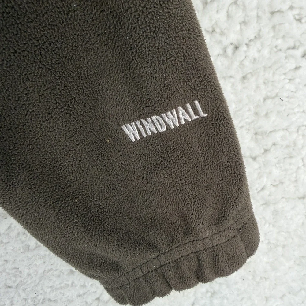The North Face Jacket Mens Small Brown Windwall Fleece Full Zip Outdoor Hiking